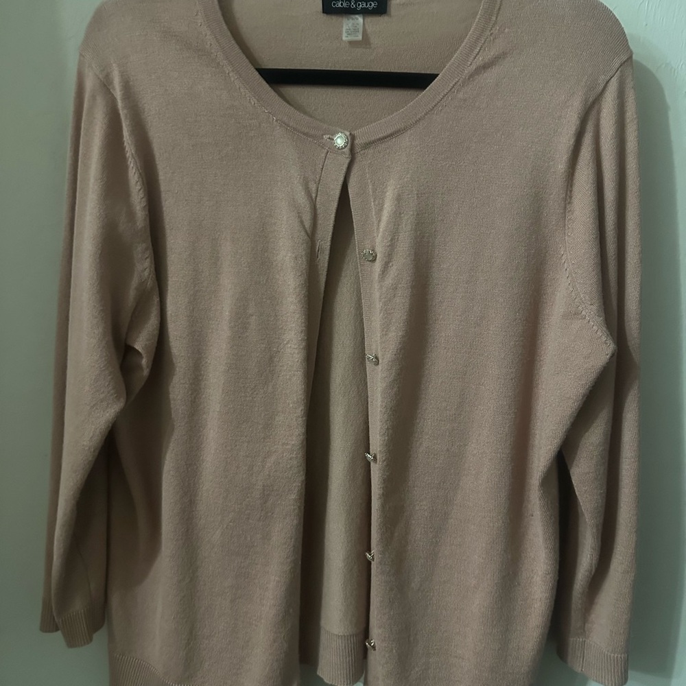 Cabke & Gage Light Pink Cardigan